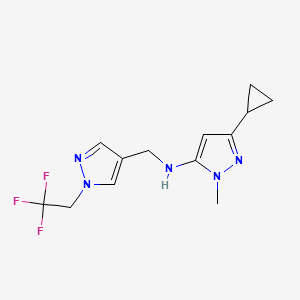 3-cyclopropyl-1-methyl-N-{[1-(2,2,2-trifluoroethyl)-1H-pyrazol-4-yl]methyl}-1H-pyrazol-5-amine