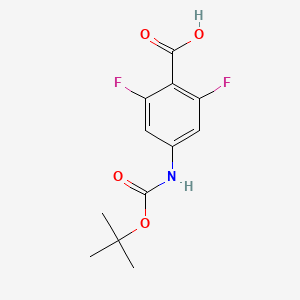 molecular formula C12H13F2NO4 B11734514 4-((tert-Butoxycarbonyl)amino)-2,6-difluorobenzoic acid 