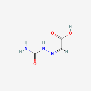 molecular formula C3H5N3O3 B11734541 (2E)-2-[(carbamoylamino)imino]acetic acid 