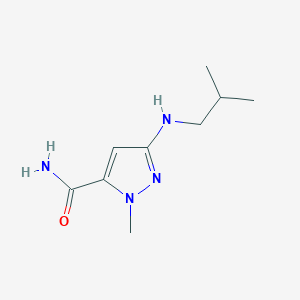 1-methyl-3-[(2-methylpropyl)amino]-1H-pyrazole-5-carboxamide