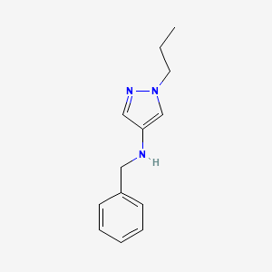 molecular formula C13H17N3 B11734568 N-benzyl-1-propyl-1H-pyrazol-4-amine 