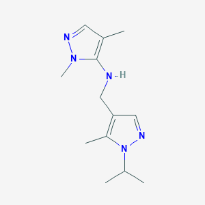 1,4-dimethyl-N-{[5-methyl-1-(propan-2-yl)-1H-pyrazol-4-yl]methyl}-1H-pyrazol-5-amine