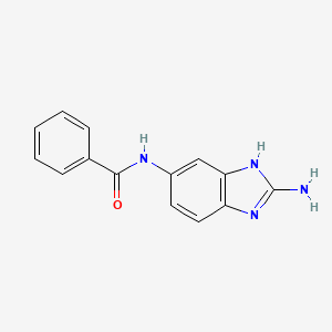 molecular formula C14H12N4O B11734620 N-(2-Amino-1H-benzimidazol-5-yl)benzamide 