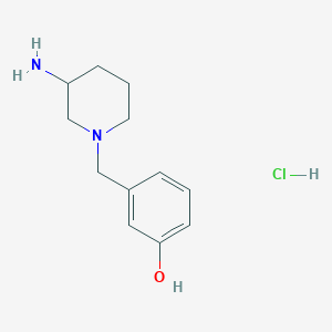 3-[(3-Aminopiperidin-1-yl)methyl]phenol hydrochloride