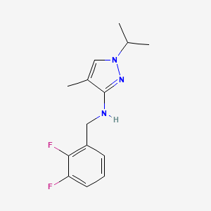 N-[(2,3-difluorophenyl)methyl]-4-methyl-1-(propan-2-yl)-1H-pyrazol-3-amine