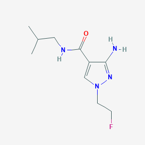 molecular formula C10H17FN4O B11734694 3-amino-1-(2-fluoroethyl)-N-(2-methylpropyl)-1H-pyrazole-4-carboxamide 