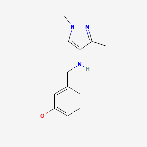 N-[(3-methoxyphenyl)methyl]-1,3-dimethyl-1H-pyrazol-4-amine