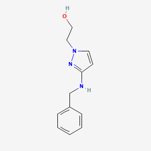 molecular formula C12H15N3O B11734712 2-[3-(benzylamino)-1H-pyrazol-1-yl]ethan-1-ol 