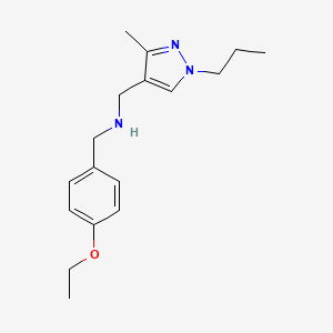 [(4-ethoxyphenyl)methyl][(3-methyl-1-propyl-1H-pyrazol-4-yl)methyl]amine