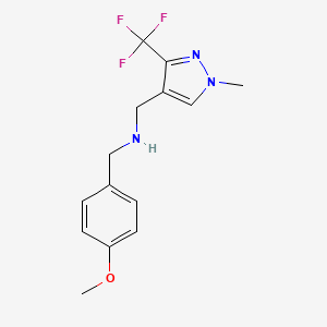 [(4-methoxyphenyl)methyl]({[1-methyl-3-(trifluoromethyl)-1H-pyrazol-4-yl]methyl})amine