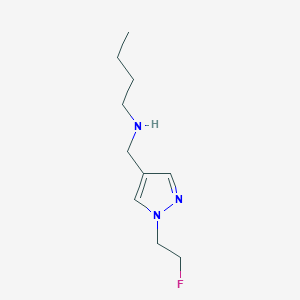 molecular formula C10H18FN3 B11734791 butyl({[1-(2-fluoroethyl)-1H-pyrazol-4-yl]methyl})amine 