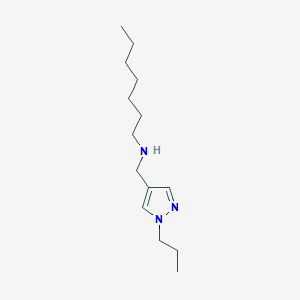 molecular formula C14H27N3 B11734801 heptyl[(1-propyl-1H-pyrazol-4-yl)methyl]amine CAS No. 1855941-39-7