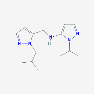 N-{[1-(2-methylpropyl)-1H-pyrazol-5-yl]methyl}-1-(propan-2-yl)-1H-pyrazol-5-amine