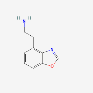 molecular formula C10H12N2O B11734809 2-(2-Methyl-1,3-benzoxazol-4-yl)ethan-1-amine 