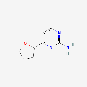 molecular formula C8H11N3O B11734824 4-(Oxolan-2-yl)pyrimidin-2-amine 