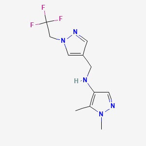 1,5-dimethyl-N-{[1-(2,2,2-trifluoroethyl)-1H-pyrazol-4-yl]methyl}-1H-pyrazol-4-amine