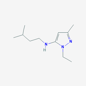 molecular formula C11H21N3 B11734849 1-ethyl-3-methyl-N-(3-methylbutyl)-1H-pyrazol-5-amine CAS No. 1856026-39-5