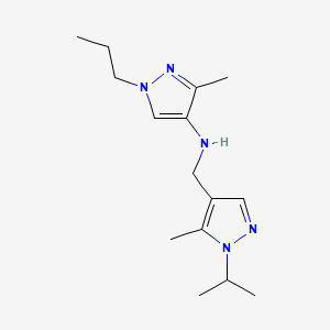 3-methyl-N-{[5-methyl-1-(propan-2-yl)-1H-pyrazol-4-yl]methyl}-1-propyl-1H-pyrazol-4-amine