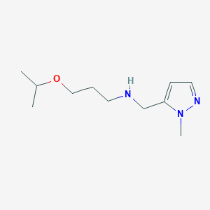 molecular formula C11H21N3O B11734868 [(1-methyl-1H-pyrazol-5-yl)methyl][3-(propan-2-yloxy)propyl]amine 