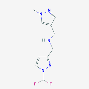 {[1-(difluoromethyl)-1H-pyrazol-3-yl]methyl}[(1-methyl-1H-pyrazol-4-yl)methyl]amine