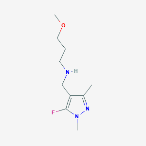 molecular formula C10H18FN3O B11734931 [(5-fluoro-1,3-dimethyl-1H-pyrazol-4-yl)methyl](3-methoxypropyl)amine 