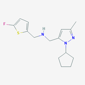 [(1-cyclopentyl-3-methyl-1H-pyrazol-5-yl)methyl][(5-fluorothiophen-2-yl)methyl]amine