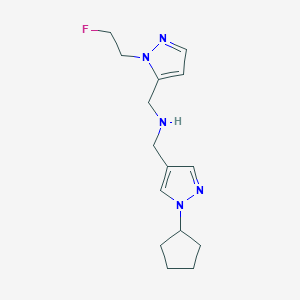 [(1-cyclopentyl-1H-pyrazol-4-yl)methyl]({[1-(2-fluoroethyl)-1H-pyrazol-5-yl]methyl})amine