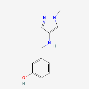 3-{[(1-Methyl-1H-pyrazol-4-YL)amino]methyl}phenol