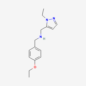 molecular formula C15H21N3O B11734999 [(4-ethoxyphenyl)methyl][(1-ethyl-1H-pyrazol-5-yl)methyl]amine 