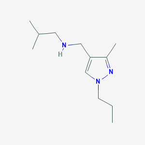 molecular formula C12H23N3 B11735027 [(3-methyl-1-propyl-1H-pyrazol-4-yl)methyl](2-methylpropyl)amine 