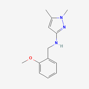 molecular formula C13H17N3O B11735042 N-[(2-methoxyphenyl)methyl]-1,5-dimethyl-1H-pyrazol-3-amine 