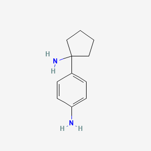 molecular formula C11H16N2 B11735078 4-(1-Aminocyclopentyl)aniline 