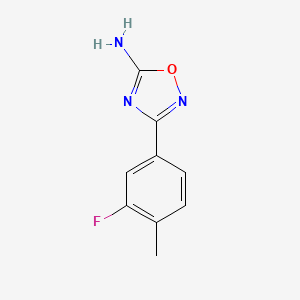 molecular formula C9H8FN3O B11735125 3-(3-Fluoro-4-methylphenyl)-1,2,4-oxadiazol-5-amine 