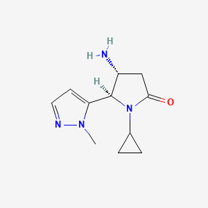 (4R,5R)-4-amino-1-cyclopropyl-5-(1-methyl-1H-pyrazol-5-yl)pyrrolidin-2-one