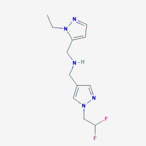 {[1-(2,2-difluoroethyl)-1H-pyrazol-4-yl]methyl}[(1-ethyl-1H-pyrazol-5-yl)methyl]amine