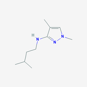 molecular formula C10H19N3 B11735220 1,4-dimethyl-N-(3-methylbutyl)-1H-pyrazol-3-amine 