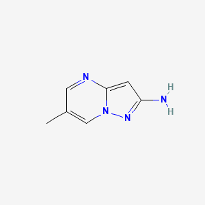 molecular formula C7H8N4 B11735243 6-Methylpyrazolo[1,5-a]pyrimidin-2-amine CAS No. 1159983-12-6