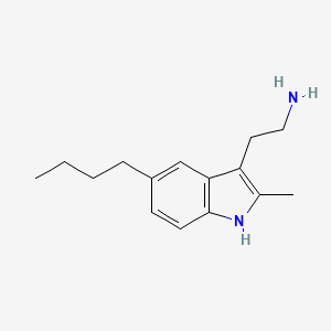 molecular formula C15H22N2 B11735249 2-(5-butyl-2-methyl-1H-indol-3-yl)ethanamine 