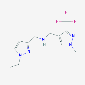 [(1-ethyl-1H-pyrazol-3-yl)methyl]({[1-methyl-3-(trifluoromethyl)-1H-pyrazol-4-yl]methyl})amine