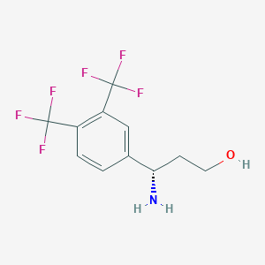 (3S)-3-amino-3-[3,4-bis(trifluoromethyl)phenyl]propan-1-ol