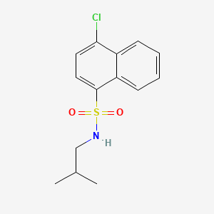 molecular formula C14H16ClNO2S B1173528 4-chloro-N-isobutyl-1-naphthalenesulfonamide 