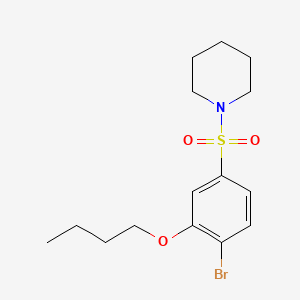 molecular formula C15H22BrNO3S B1173530 1-[(4-Bromo-3-butoxyphenyl)sulfonyl]piperidine 