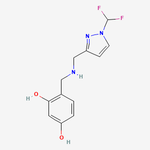 4-[({[1-(difluoromethyl)-1H-pyrazol-3-yl]methyl}amino)methyl]benzene-1,3-diol