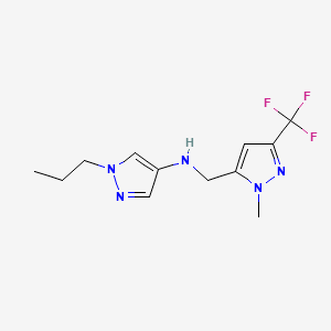 N-{[1-methyl-3-(trifluoromethyl)-1H-pyrazol-5-yl]methyl}-1-propyl-1H-pyrazol-4-amine