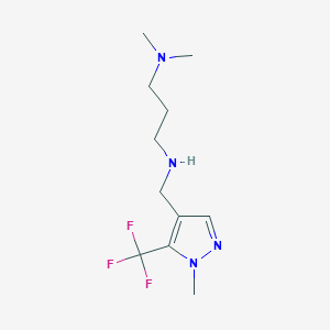 [3-(dimethylamino)propyl]({[1-methyl-5-(trifluoromethyl)-1H-pyrazol-4-yl]methyl})amine