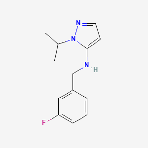 molecular formula C13H16FN3 B11735329 N-(3-fluorobenzyl)-1-(propan-2-yl)-1H-pyrazol-5-amine 