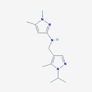 1,5-dimethyl-N-{[5-methyl-1-(propan-2-yl)-1H-pyrazol-4-yl]methyl}-1H-pyrazol-3-amine