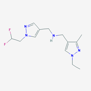 {[1-(2,2-difluoroethyl)-1H-pyrazol-4-yl]methyl}[(1-ethyl-3-methyl-1H-pyrazol-4-yl)methyl]amine