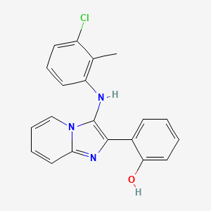 2-[3-(3-Chloro-2-methylanilino)imidazo[1,2-a]pyridin-2-yl]phenol