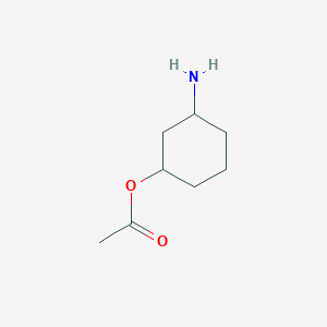 molecular formula C8H15NO2 B11735390 3-Aminocyclohexyl acetate 